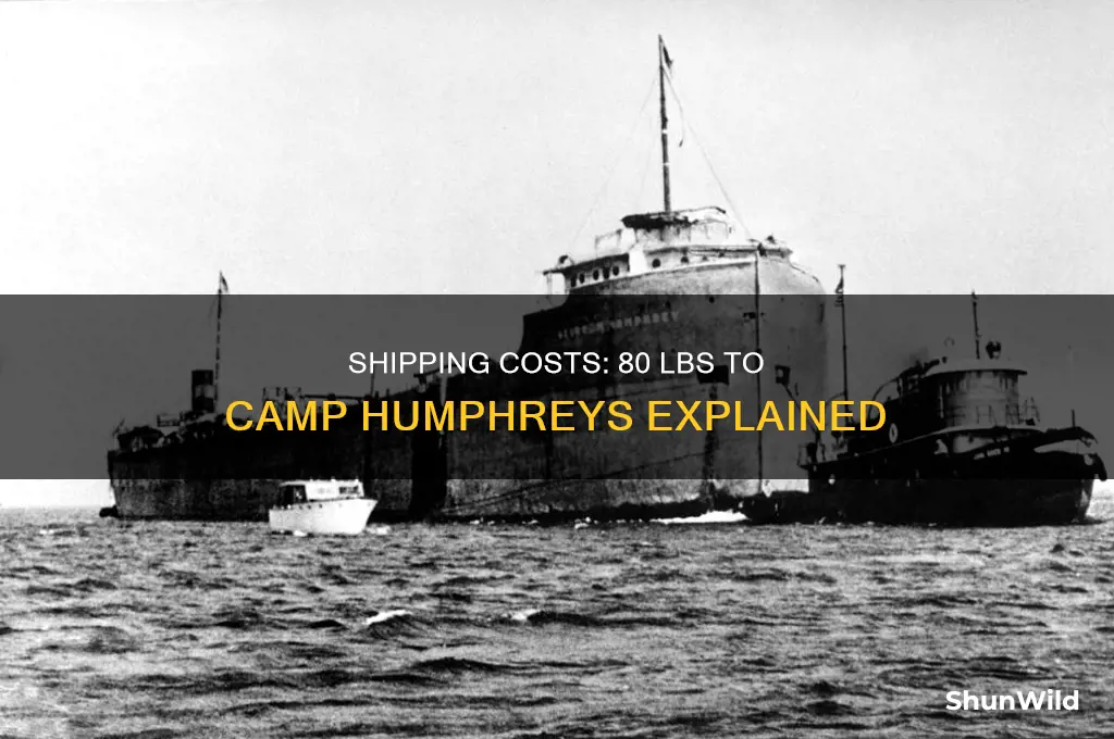 how much is 80 lbs to ship to camp humphreys