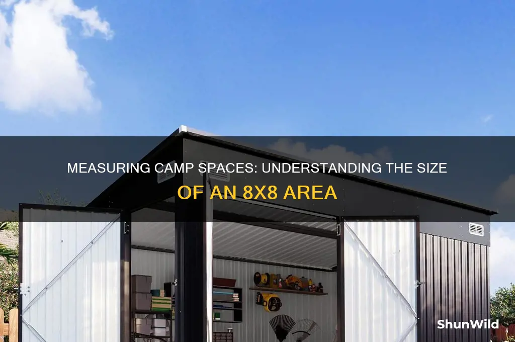 how much is 8x8 for measure camp