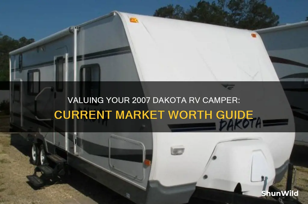 how much is a 2007 dakota rv camper worth