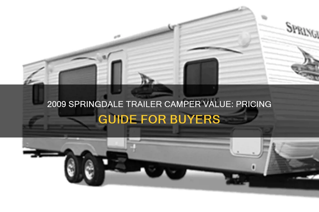 how much is a 2009 springdale trailer camper