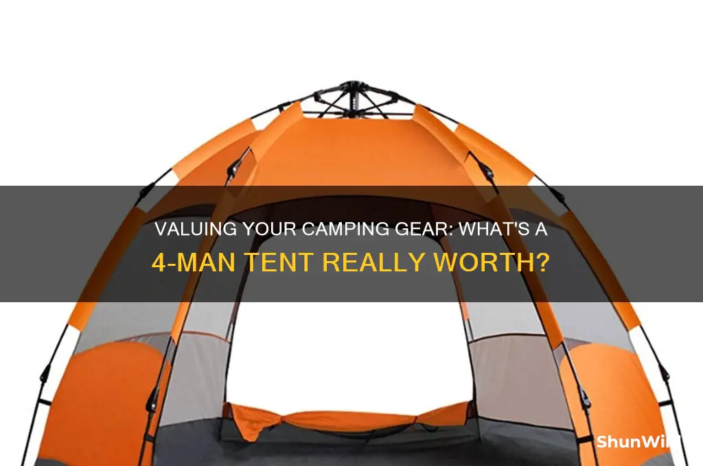 how much is a 4-man tent for camping worth