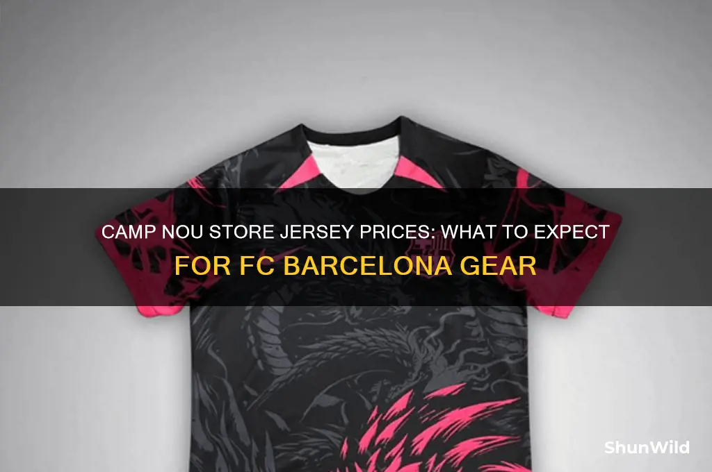 how much is a jersey at camp nou store