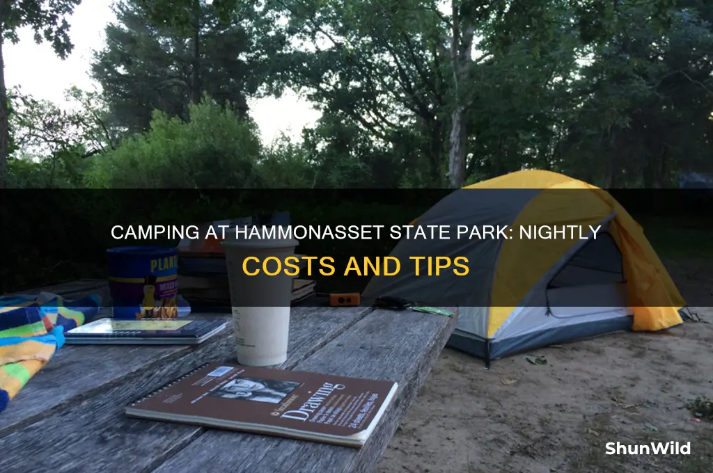 how much is a night camping at hammonasset state park