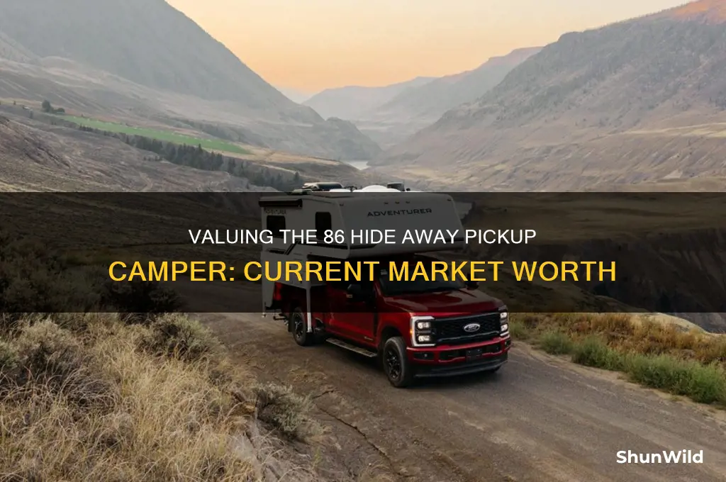 how much is an 86 hide away pickup camper worth