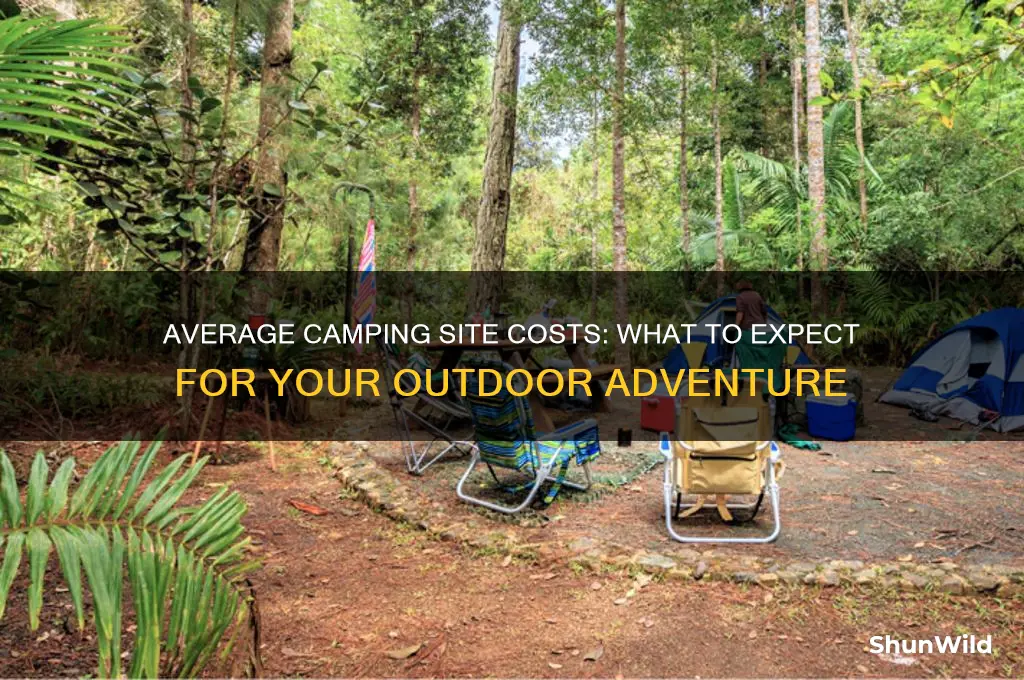 how much is an average camping site