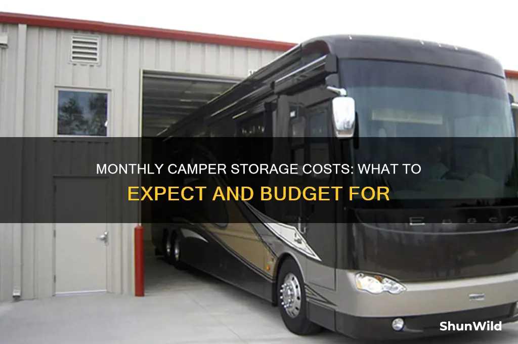 how much is camper storage per month