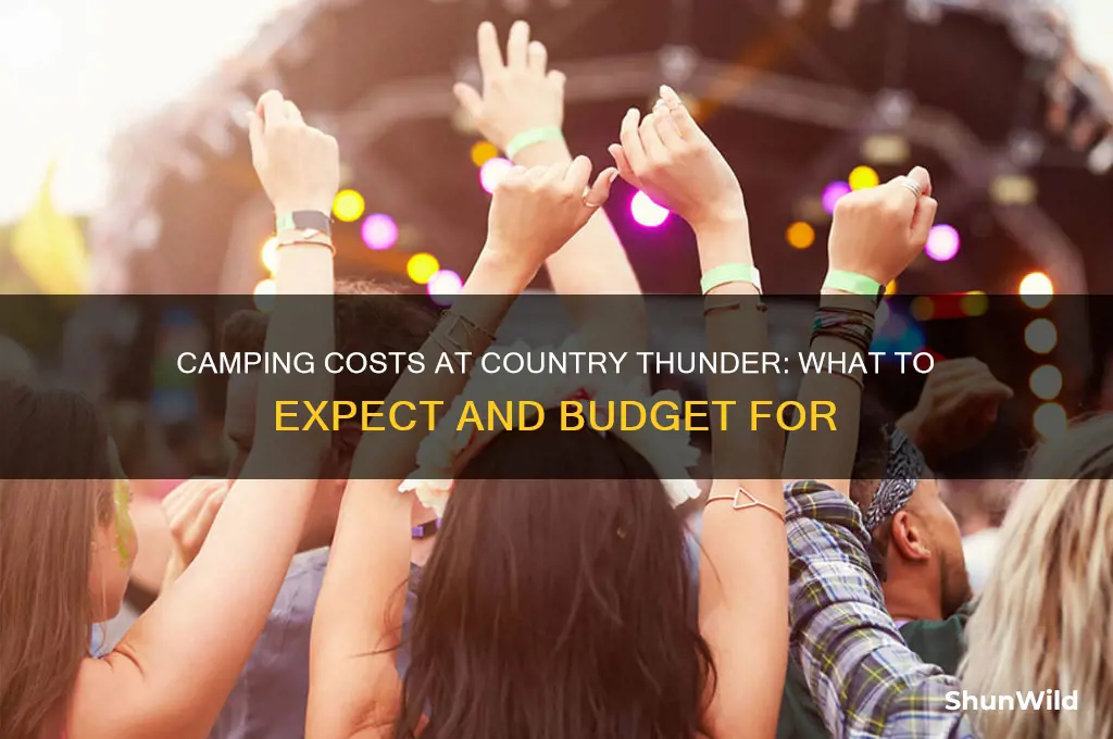 how much is camping at country thunder