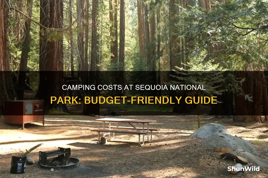 how much is camping at sequoia