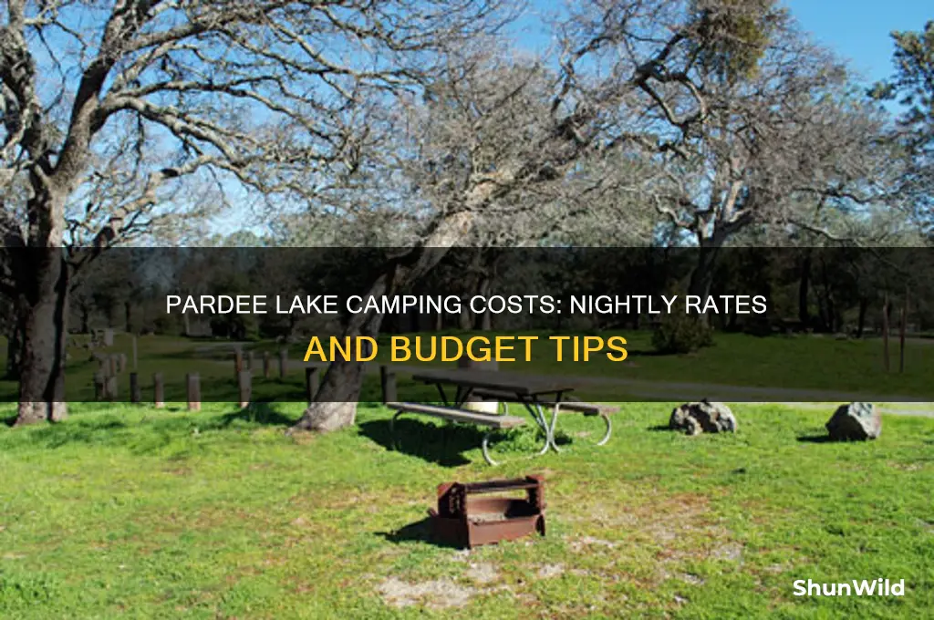 how much is camping per night at pardee lake