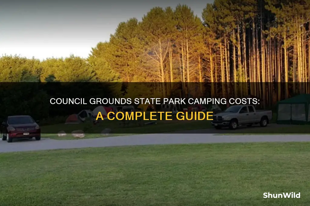 how much is council grounds state park camping