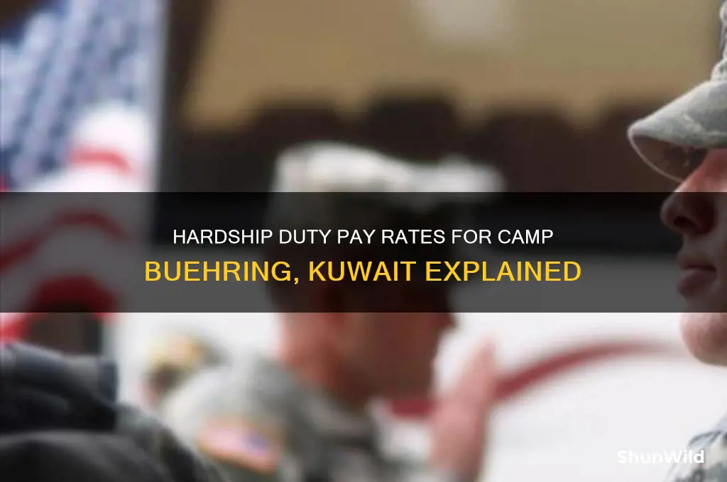 how much is hardship duty pay for camp buehring kuwait