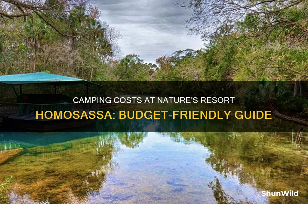 how much is it to camp at natures resort homassass