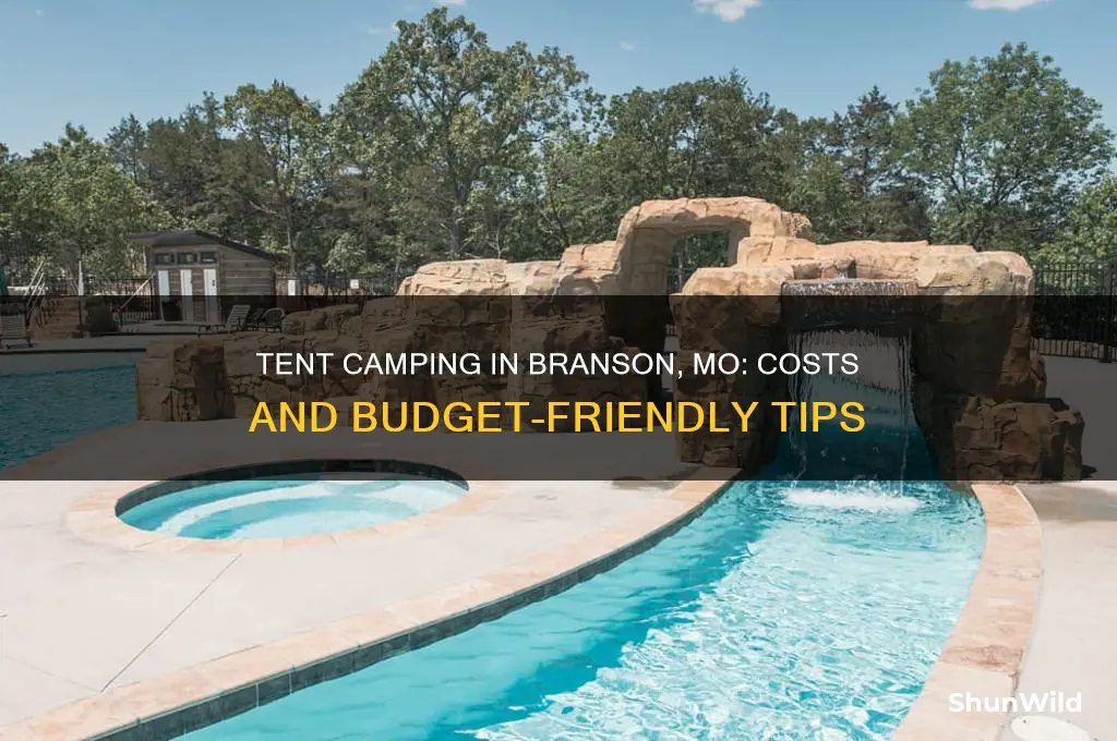 how much is tent camping in branson mo