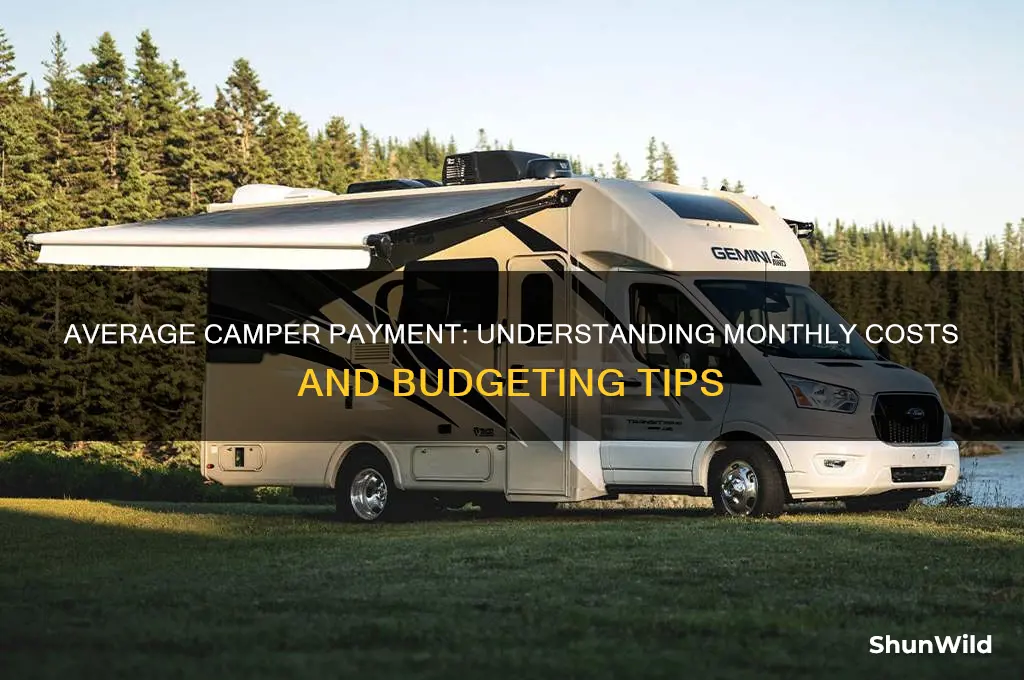 how much is the average camper payment