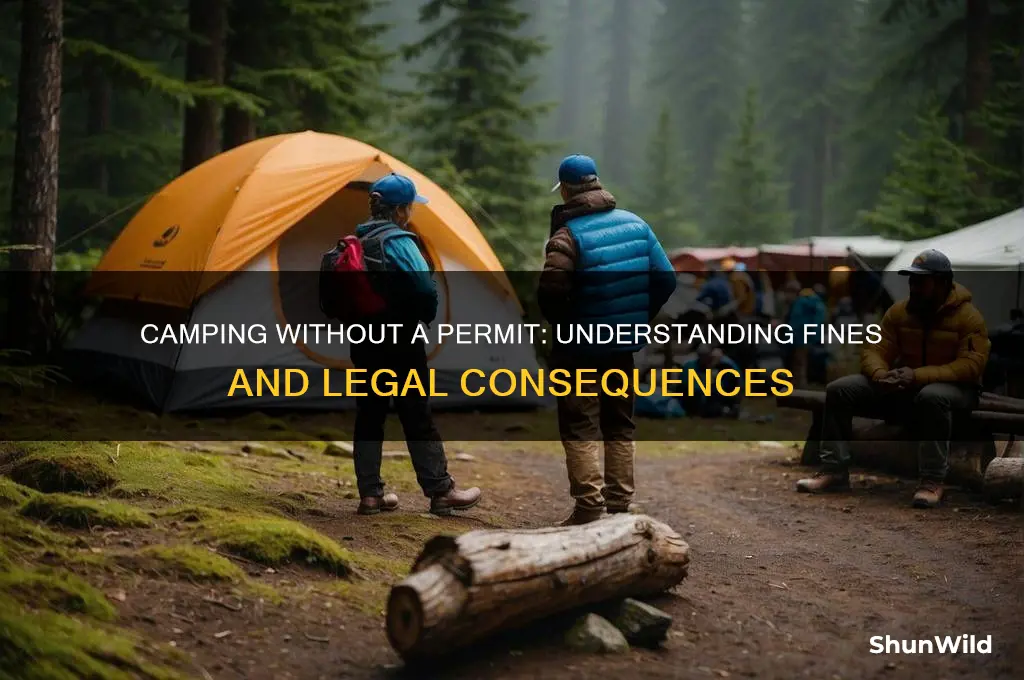 how much is the fine for camping without a permit
