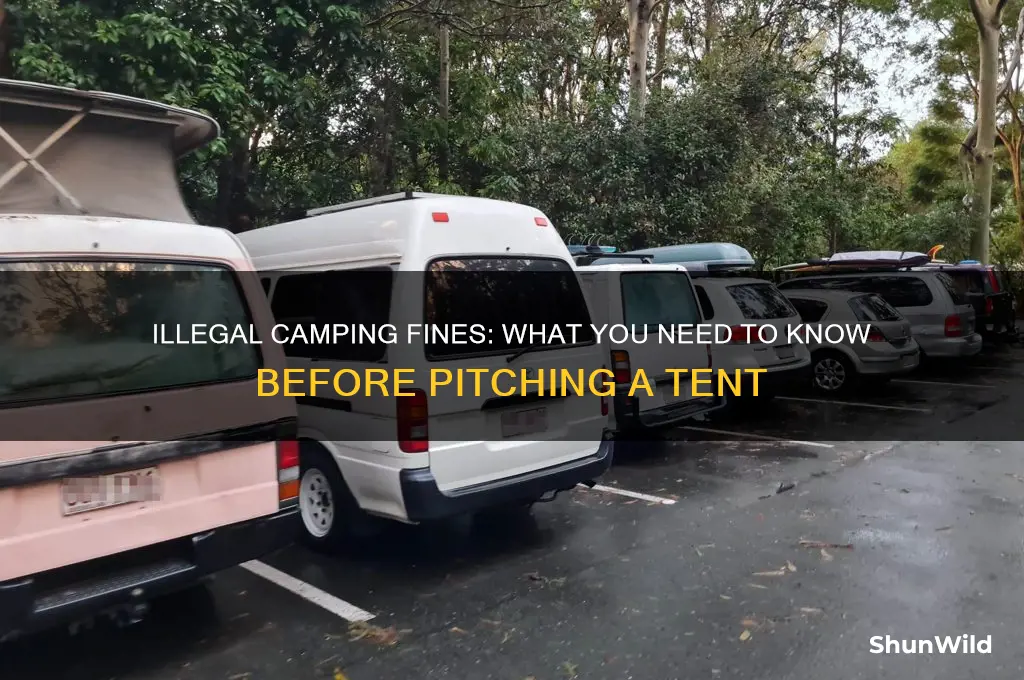 how much is the fine for illegal camping