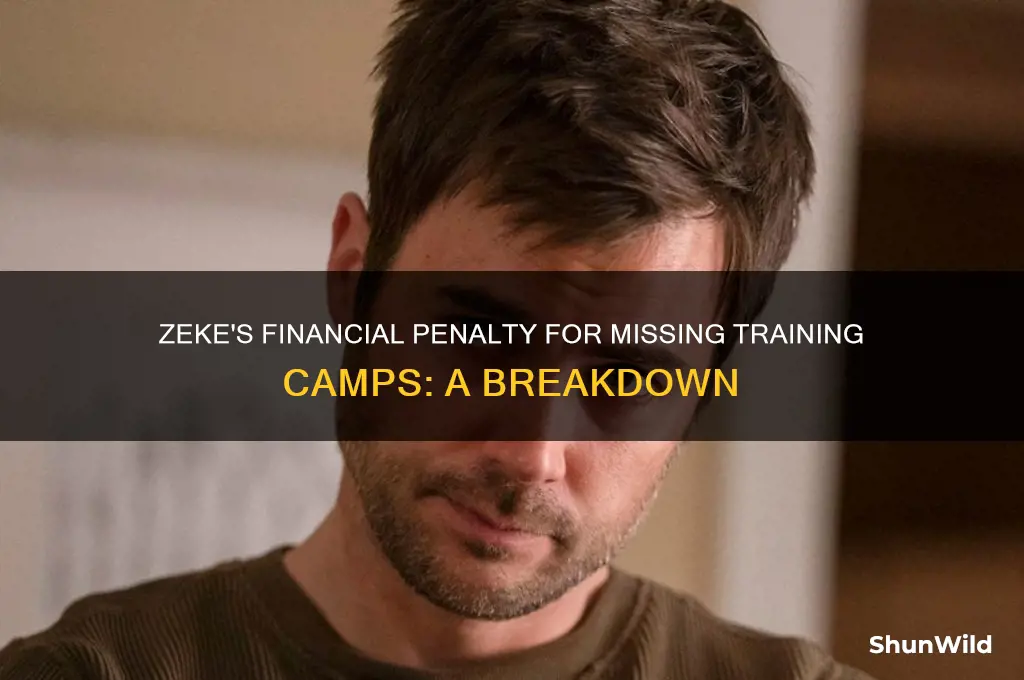 how much is zeke paying in fines missibg training camps
