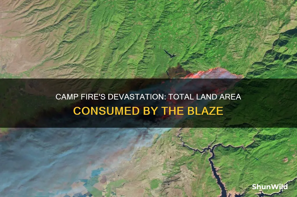 how much land did camp fire burn