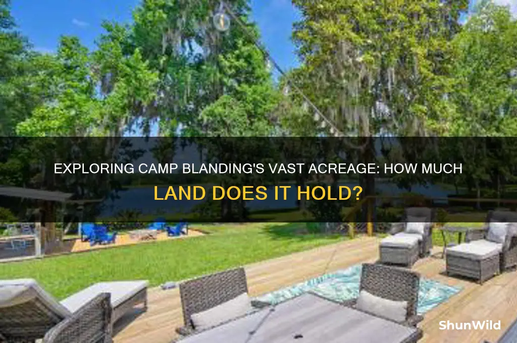 how much land does camp blanding hold