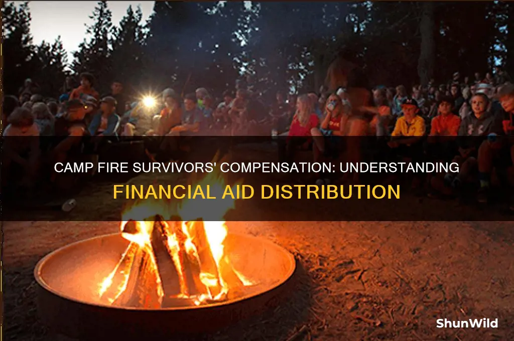 how much money does each fire survivor receive camp fire