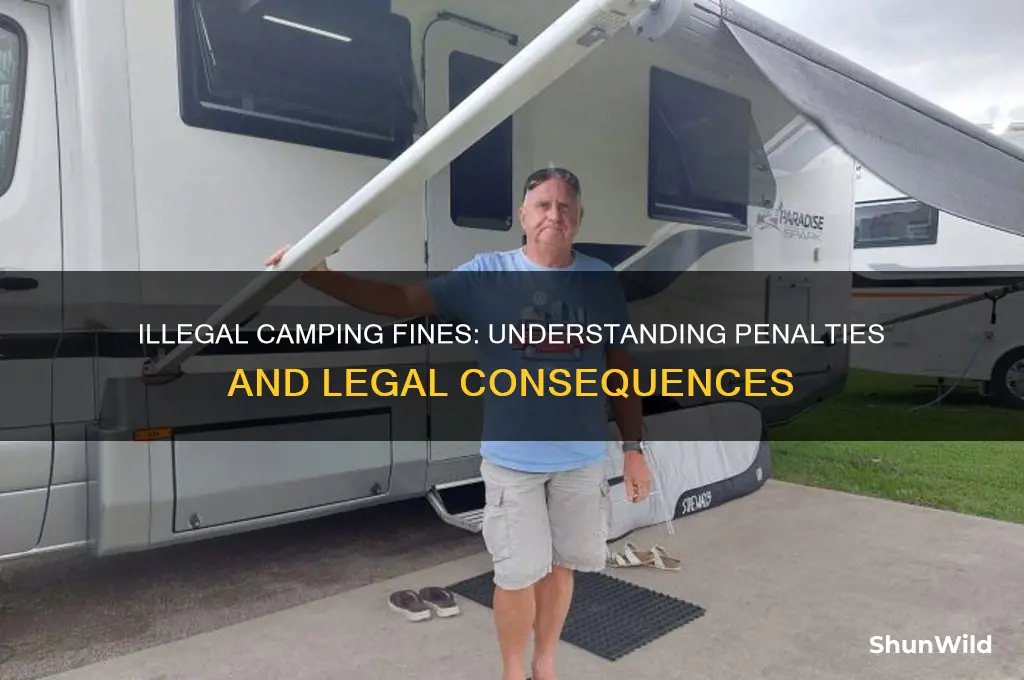 how much of a fine is illegal camping
