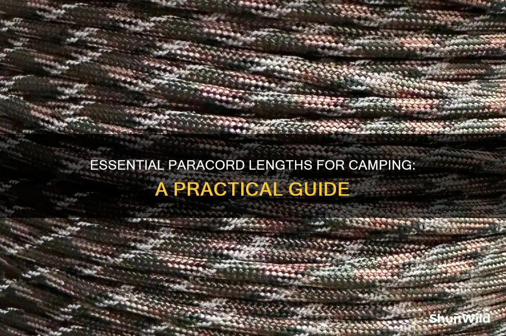 how much paracord do i need for camping