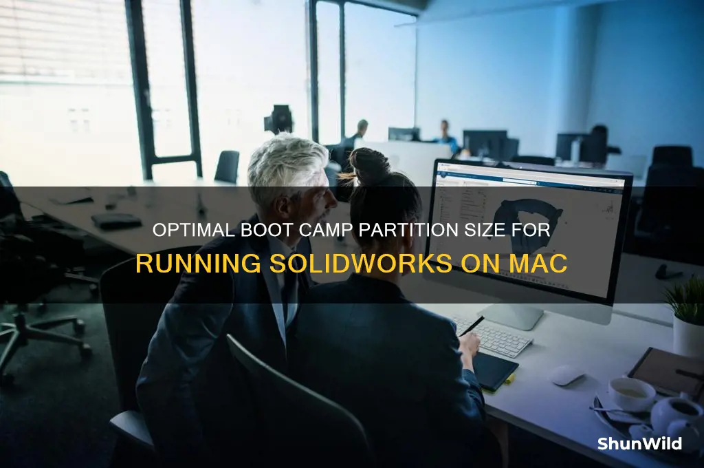 how much partition boot camp solidworks