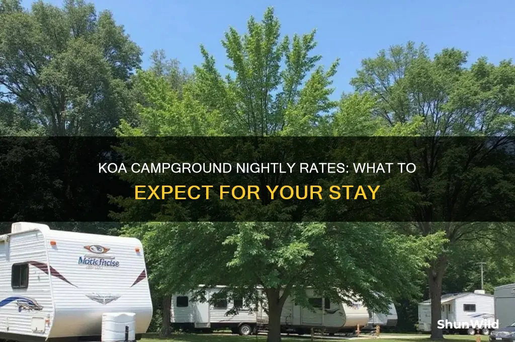 how much per night at koa camp groumd