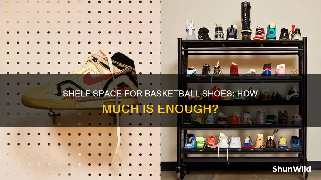 how much shelp space does basketball shoes need