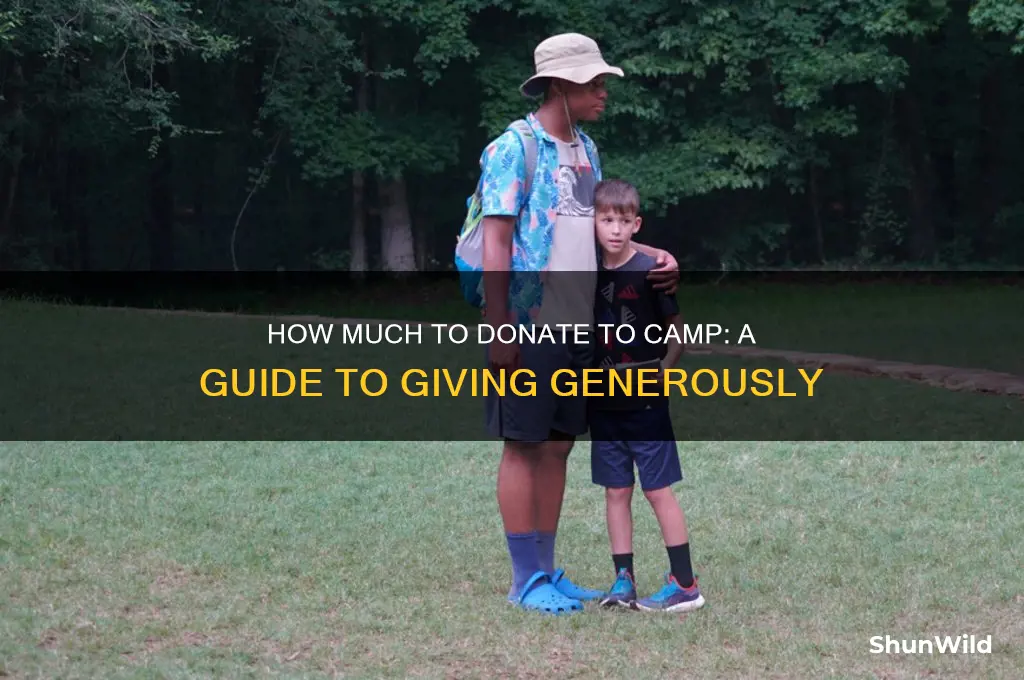 how much should u donate to the camp
