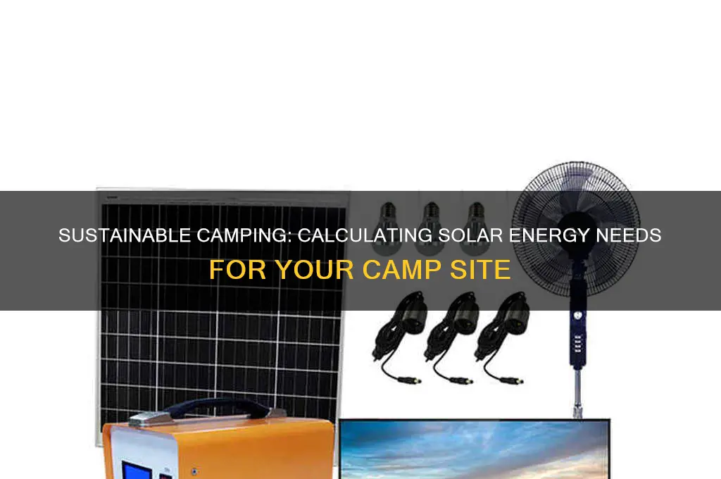 how much solar energy to power a camp site