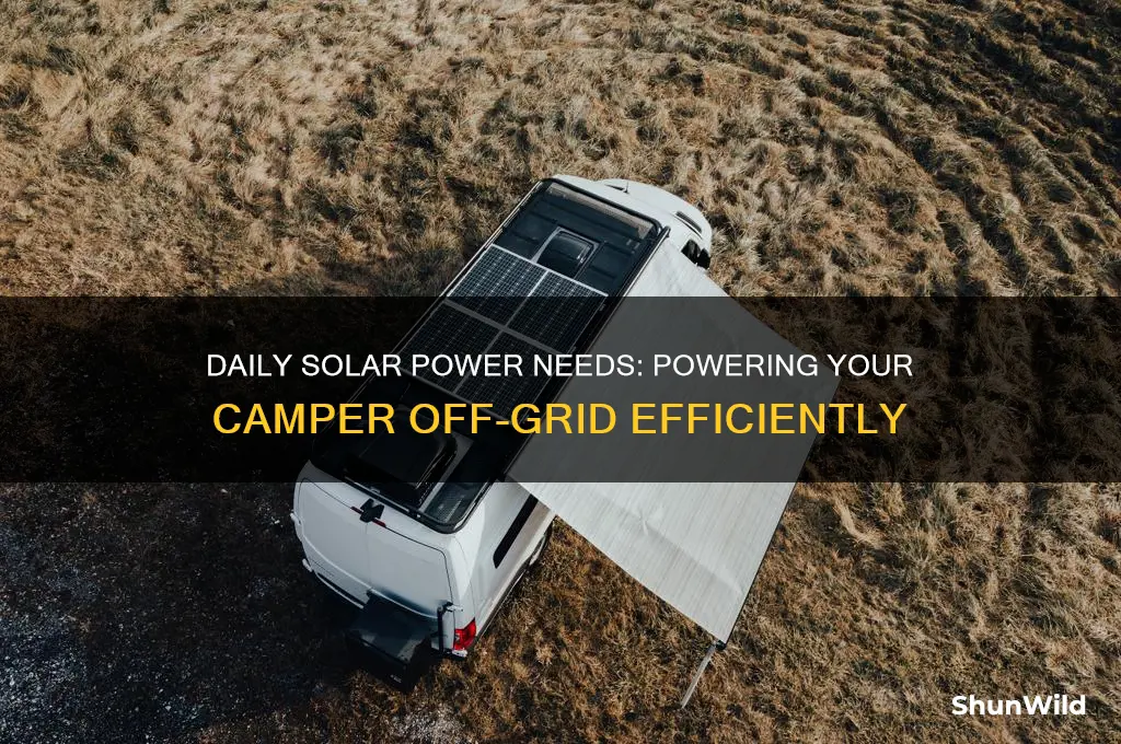how much solar power to run camper daily