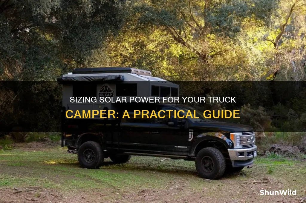 how much solor do i need for a truck camper