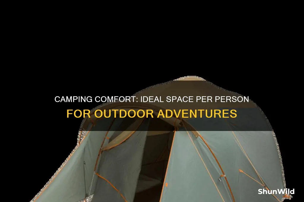 how much space per person for camping