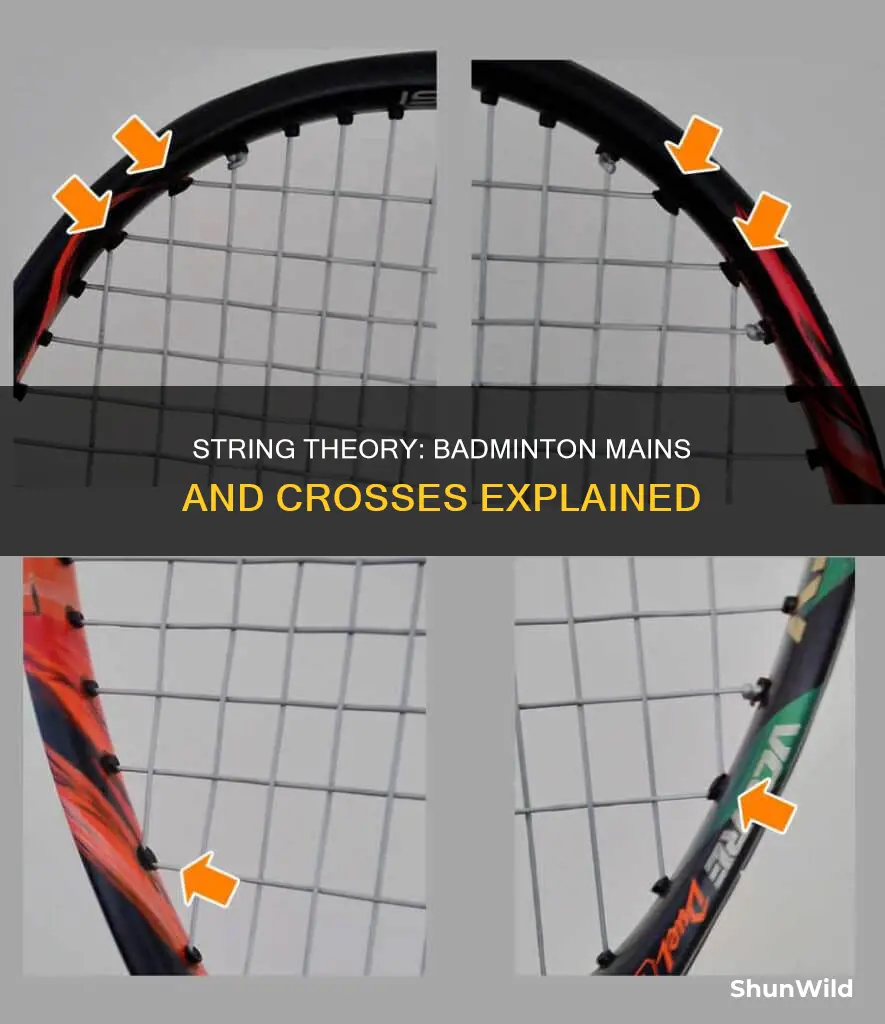 how much string for mains and crosses badminton
