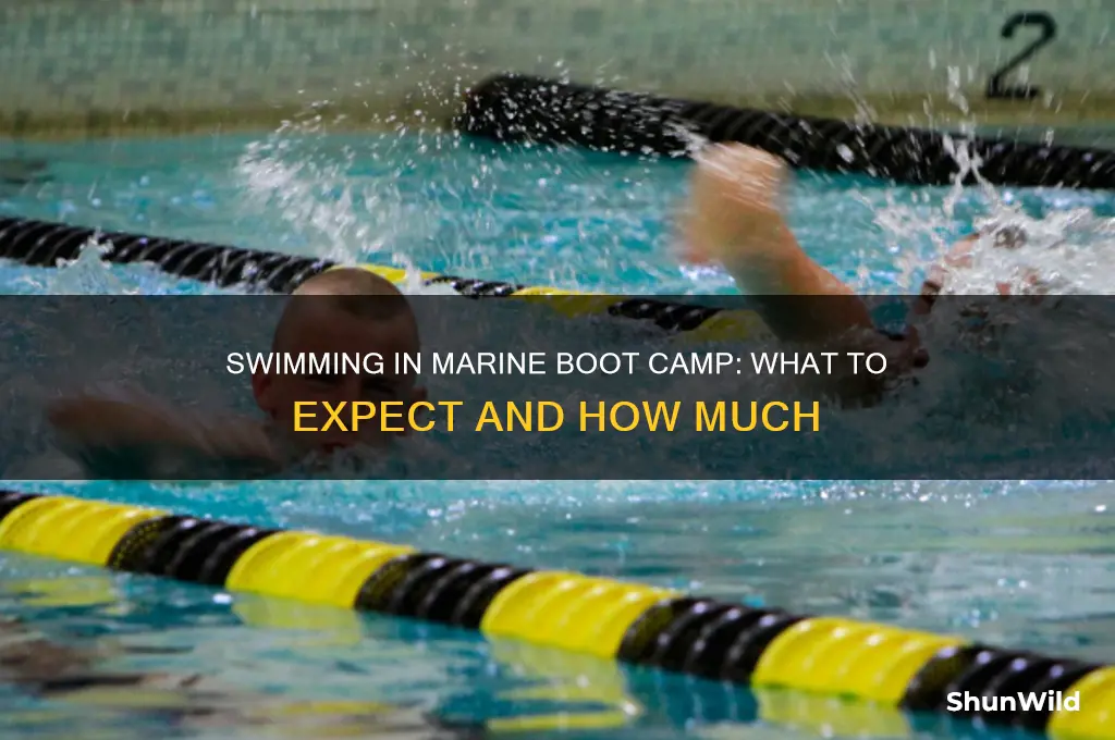 how much swimming is in marine boot camp