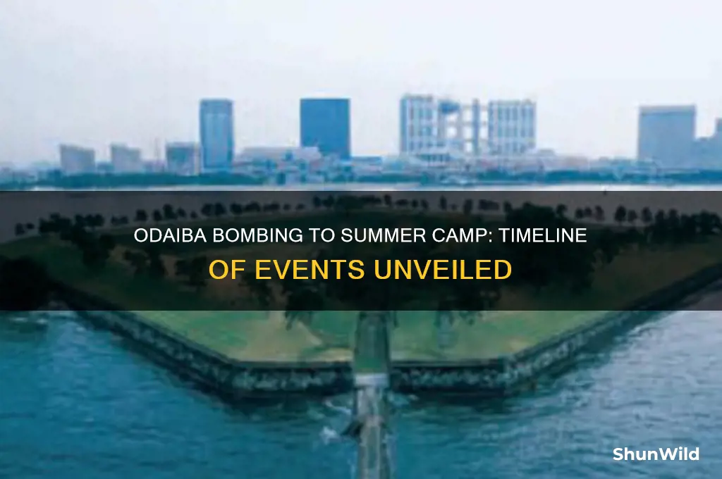 how much time between the odaiba bombing and summer camp
