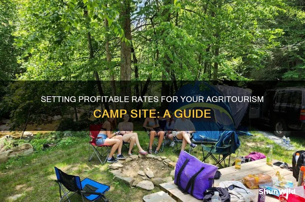 how much to charge for agritourism camp site