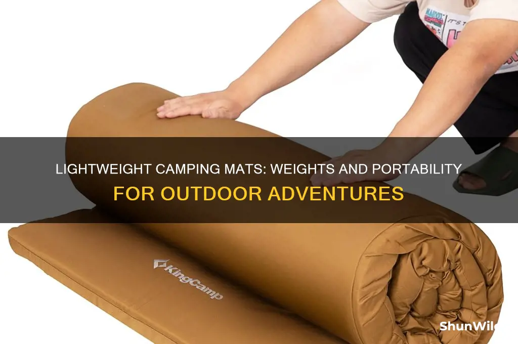 how much to outdoor camping mats weigh
