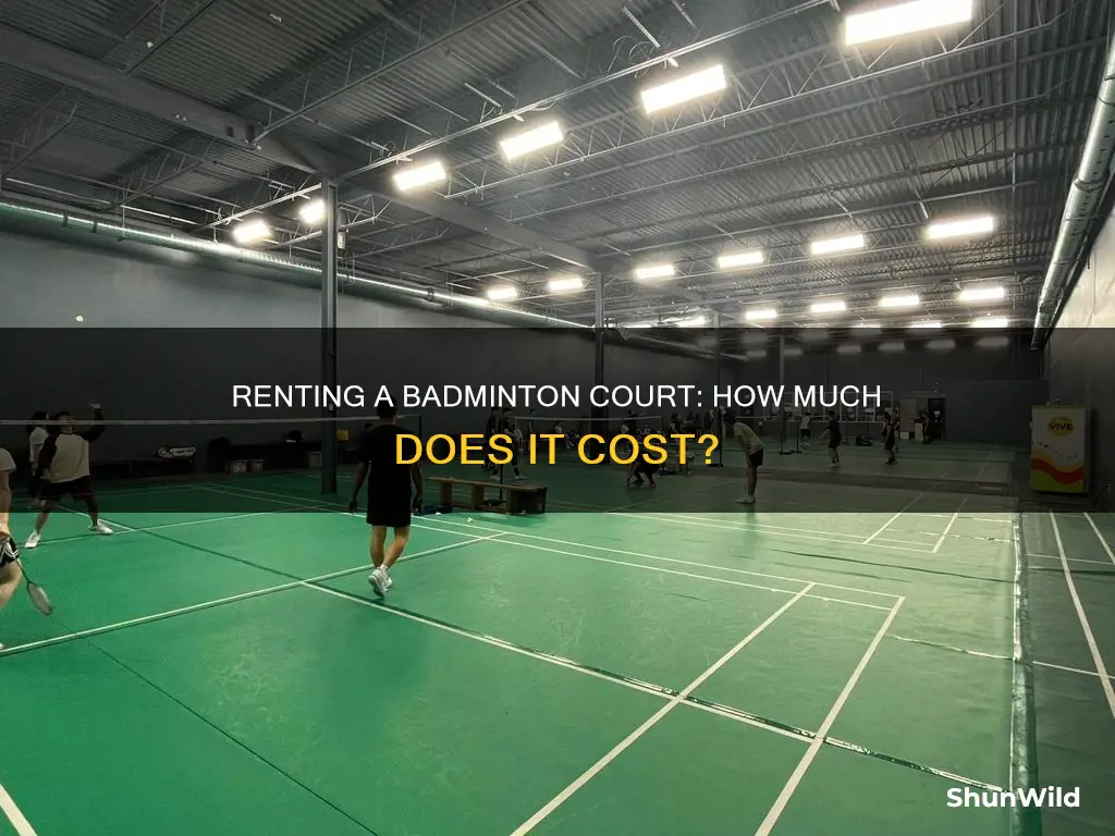 how much to rent a badminton court