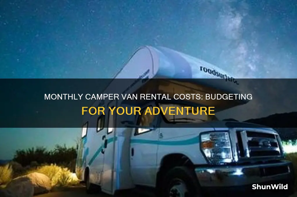 how much to rent a camper van for a month