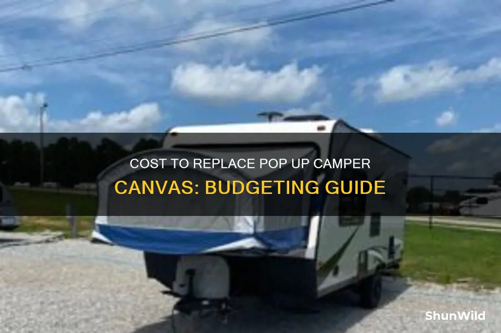 how much to replace canvas on a pop up camper