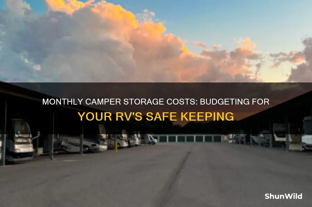 how much to store a camper per month