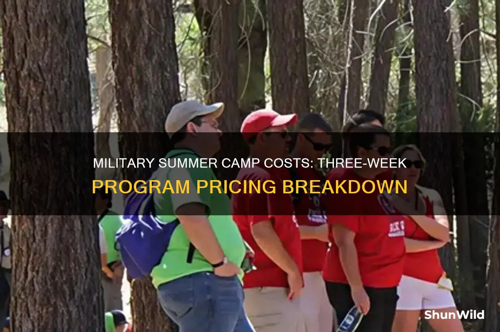 how much usually military summer camps charge for three weeks