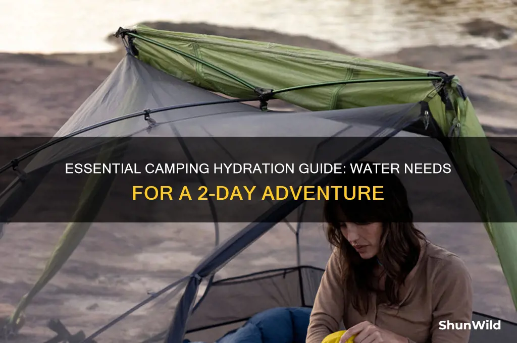 how much water for 2 days camping