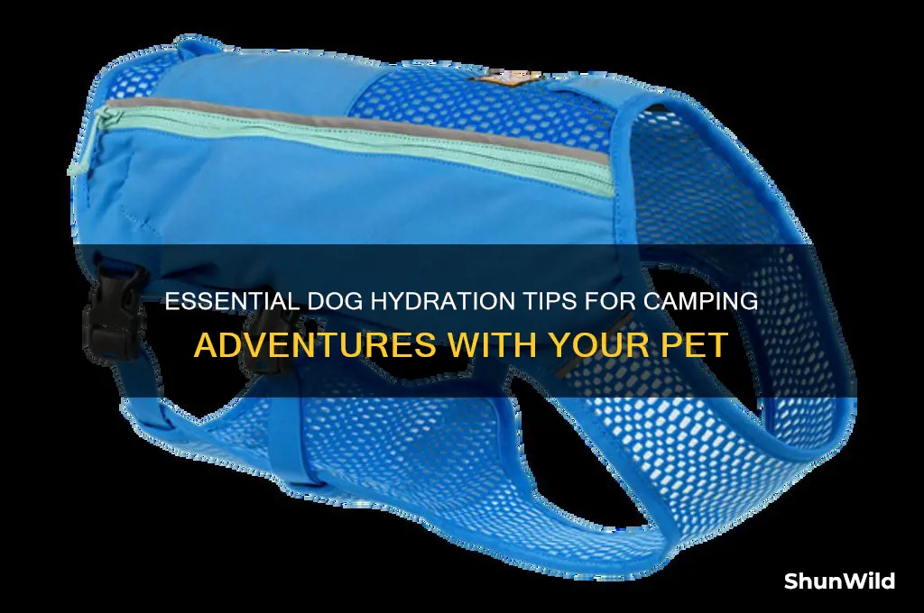 how much water per day for pet dog camping