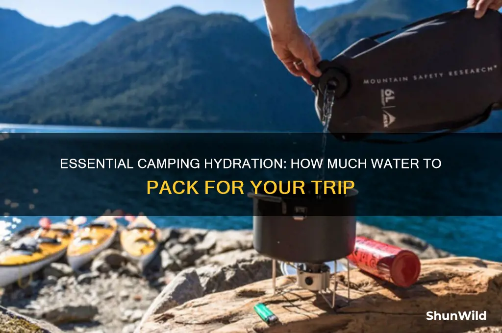 how much water to bring camping