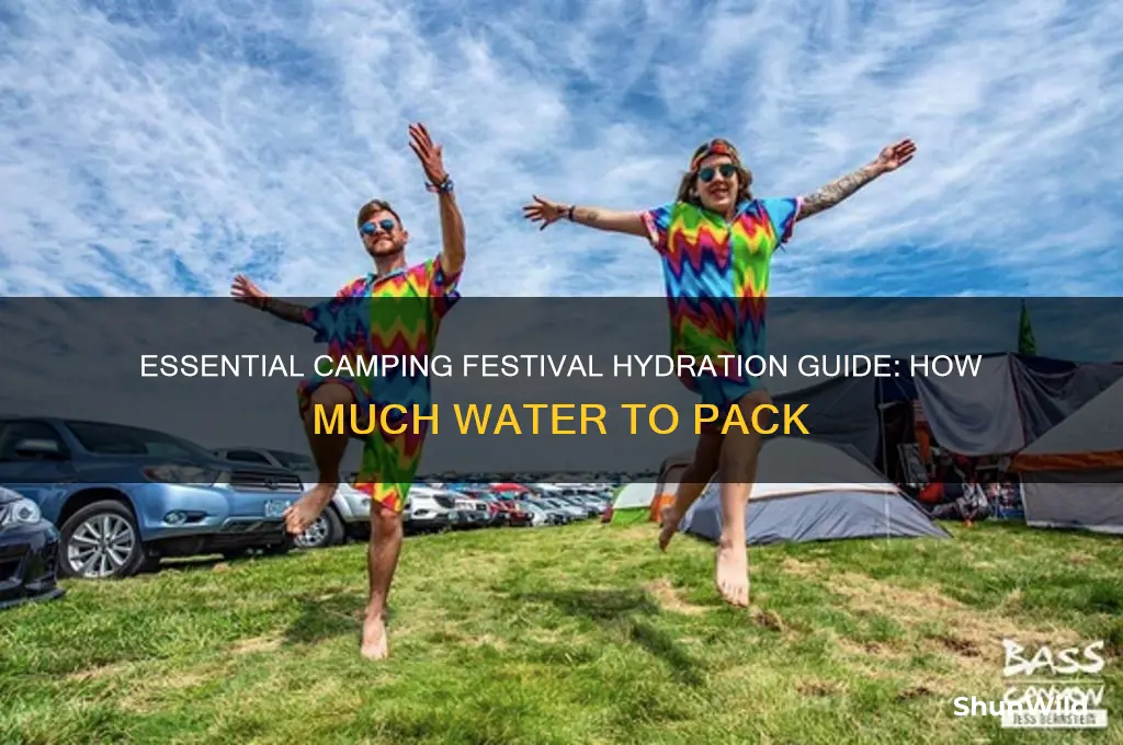 how much water to take to a camping festival