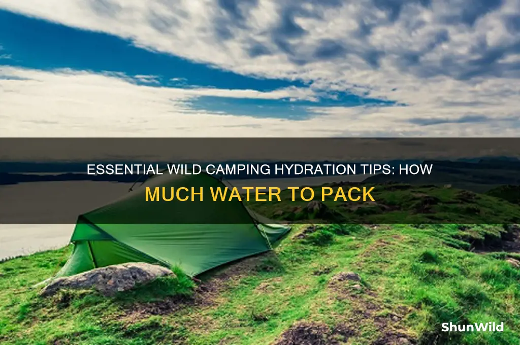 how much water to take wild camping