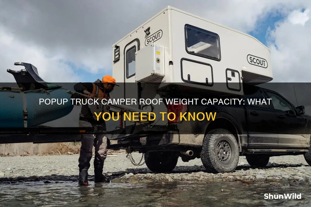 how much weight will a popup truck camper roof hold
